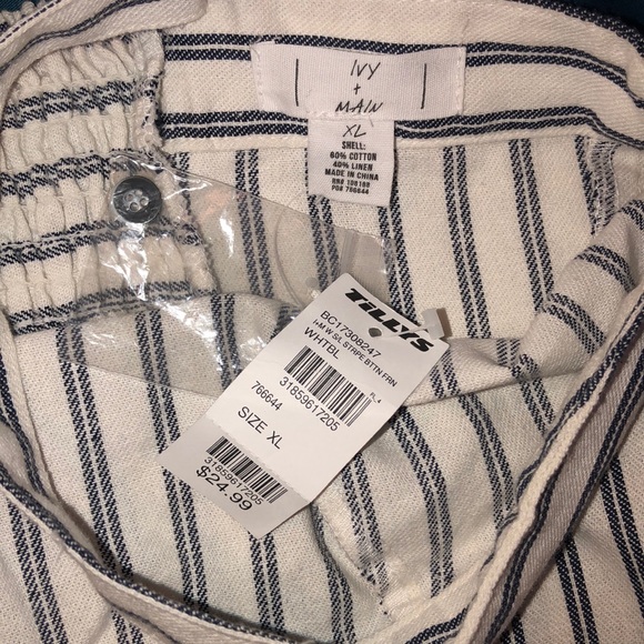 Blue and white tank top from tillys. - Picture 3 of 3